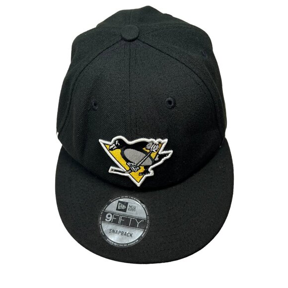 Pittsburgh Penguins New Era 59Fifty Snapback Hat Cap NHL Hockey Logo Spell Out - Picture 3 of 10